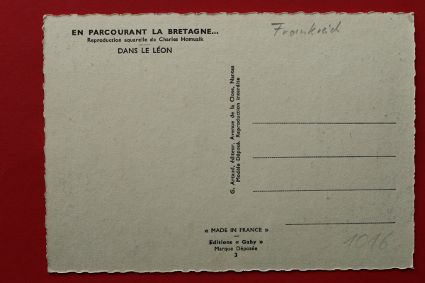 Postcard PC Dans de Leon 1925-1950 after aquarell de Charles Homualk Costume France